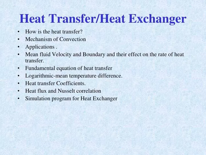 heat transfer heat exchanger
