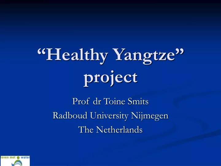 healthy yangtze project