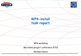 WP4-install task report