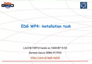 EDG WP4: installation task