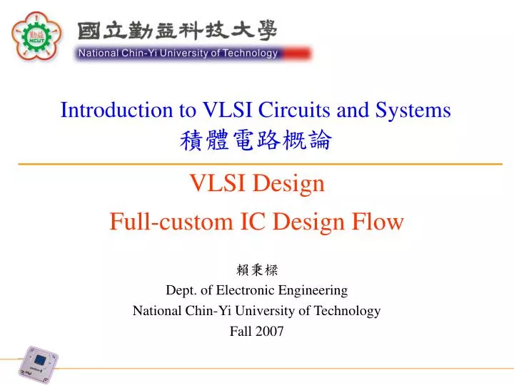 vlsi design full custom ic design flow