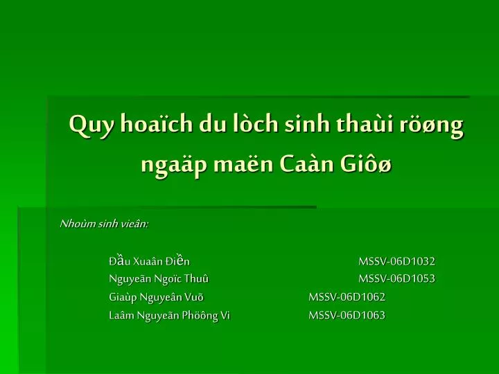 quy hoa ch du l ch sinh tha i r ng nga p ma n ca n gi