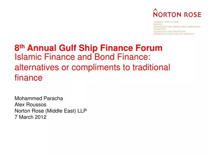 8 th annual gulf ship finance forum