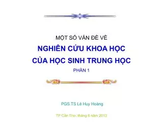 m t s v n v nghi n c u khoa h c c a h c sinh trung h c ph n 1