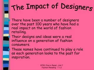 The Impact of Designers