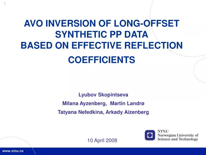 avo inversion of long offset synthetic pp data based on effective reflection coefficients