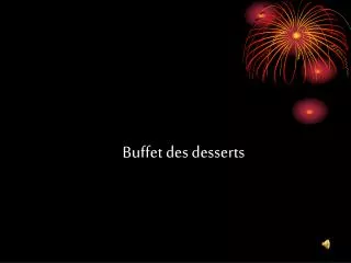buffet des desserts