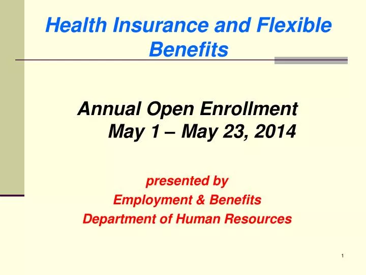 health insurance and flexible benefits