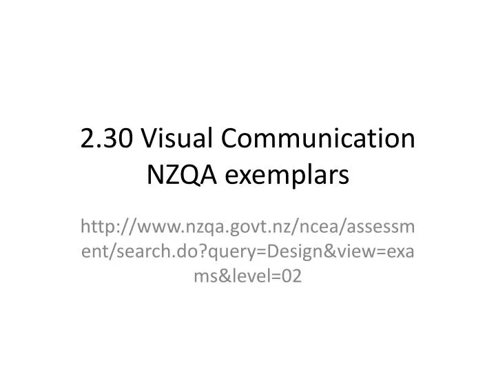 2 30 visual communication nzqa exemplars