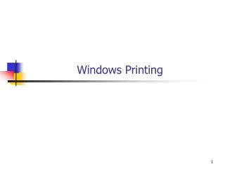Windows Printing