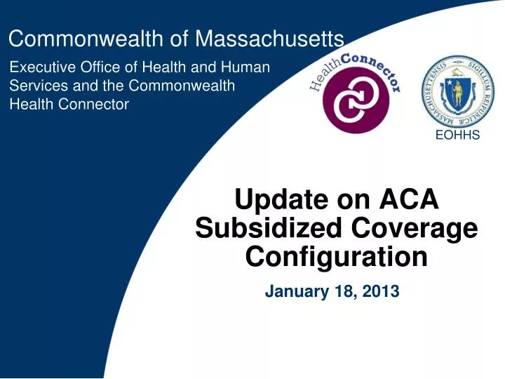 update on aca subsidized coverage configuration