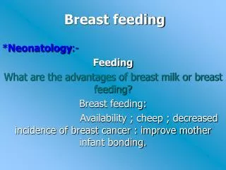 Breast feeding