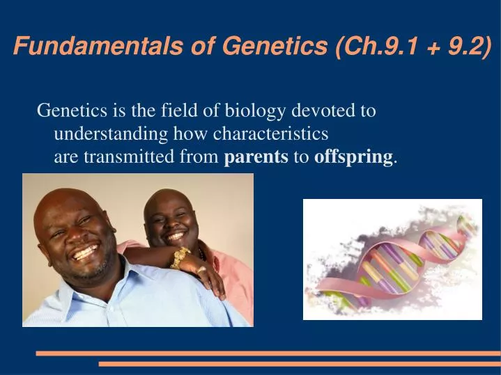fundamentals of genetics ch 9 1 9 2