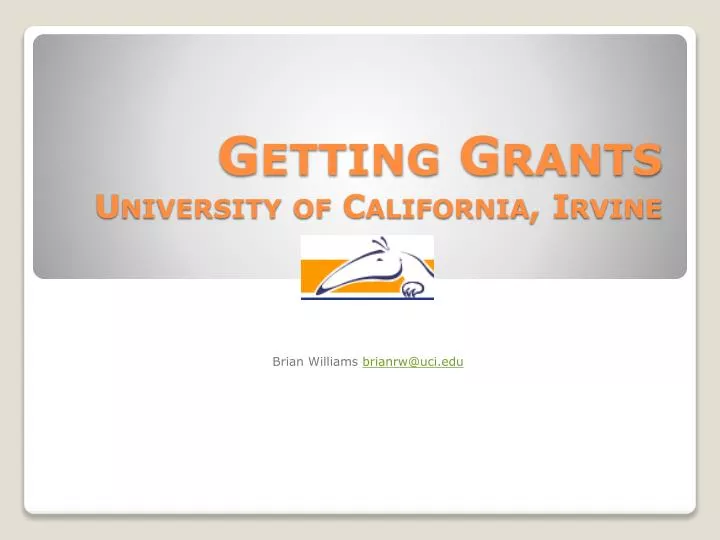 getting grants university of california irvine