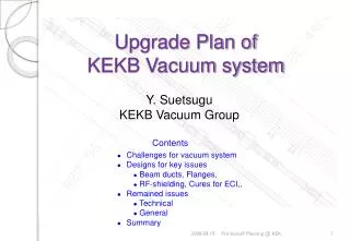 Upgrade Plan of KEKB Vacuum system