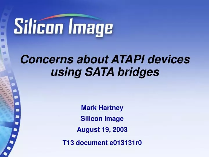 concerns about atapi devices using sata bridges
