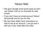 Yahoo! Mail - slide 1