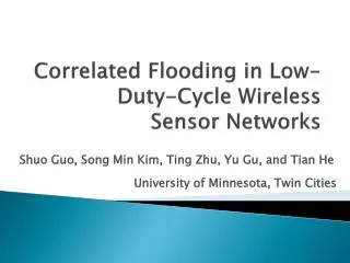 Correlated Flooding in Low-Duty-Cycle Wireless Sensor Networks