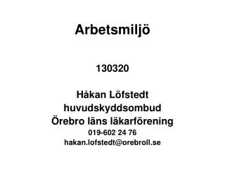 arbetsmilj