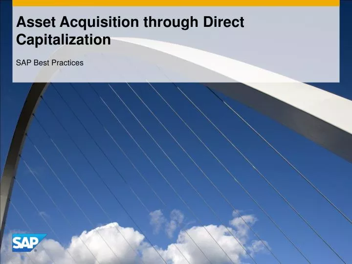 asset acquisition through direct capitalization