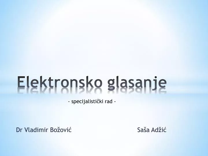 elektronsko glasanje