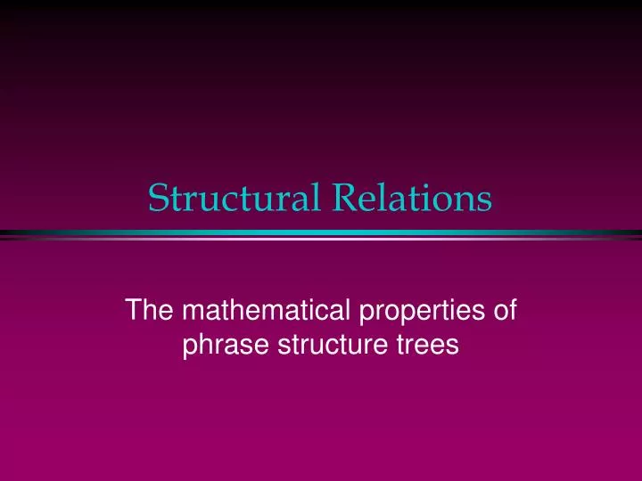 structural relations