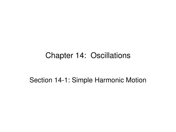 chapter 14 oscillations