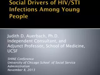 Social Drivers of HIV/STI Infections Among Young People