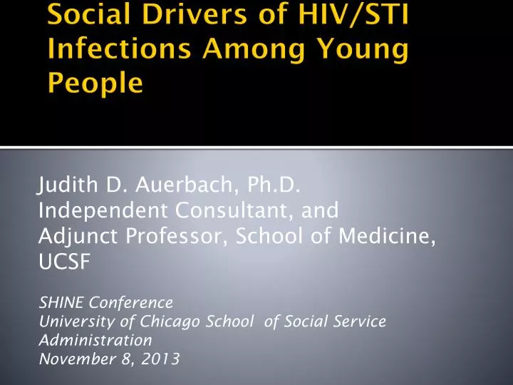social drivers of hiv sti infections among young people