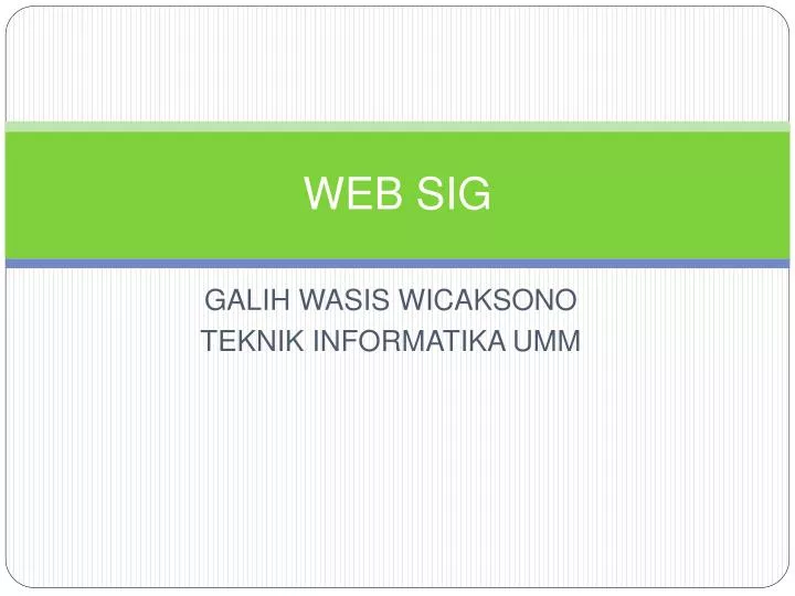 web sig