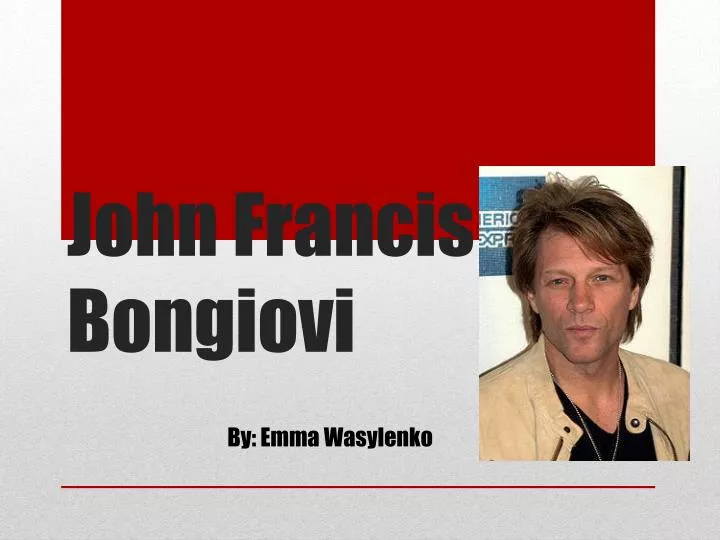 john francis bongiovi