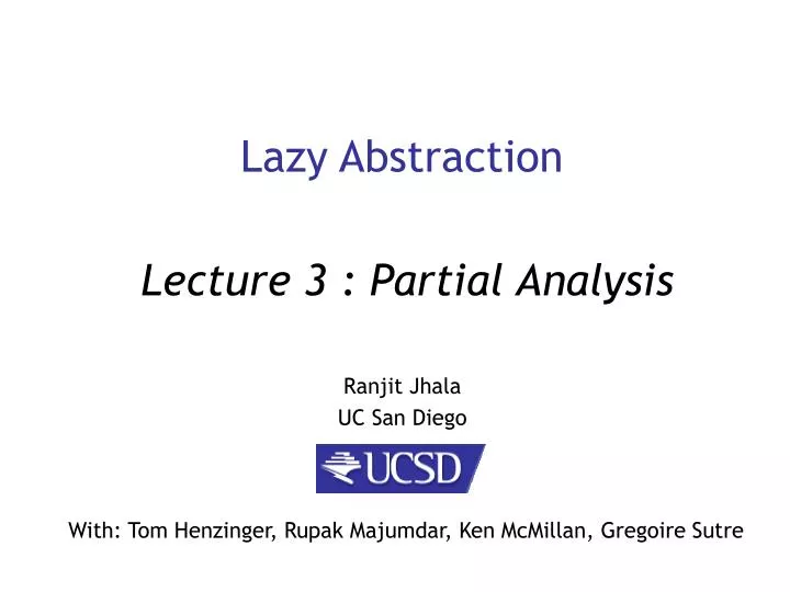 lazy abstraction