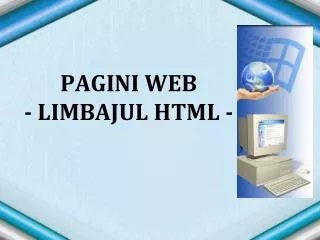 pagini web limbajul html