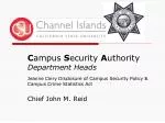 C ampus S ecurity A uthority Department Heads - slide 1