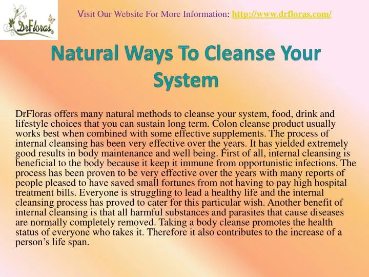 natural ways to cleanse your system