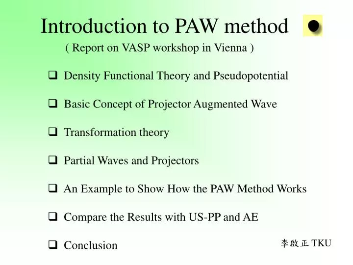introduction to paw method
