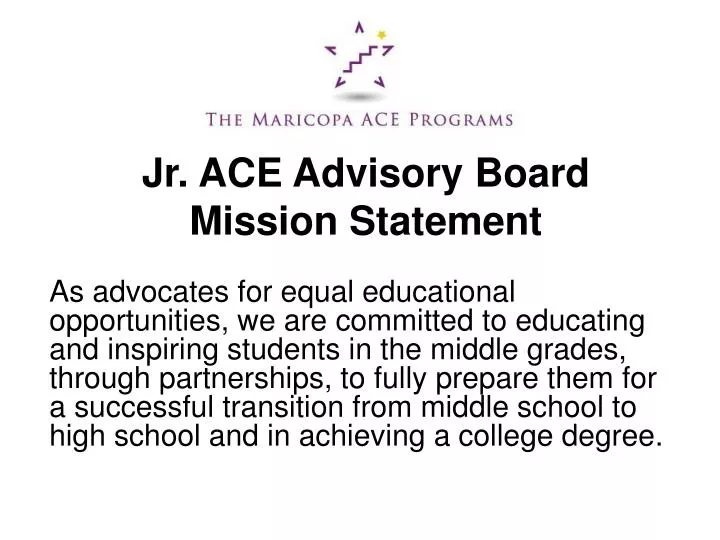 jr ace advisory board mission statement