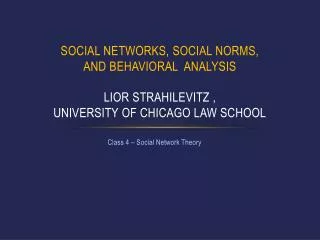 Class 4 – Social Network Theory