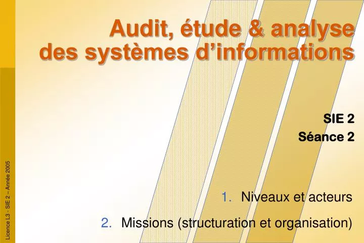 audit tude analyse des syst mes d informations