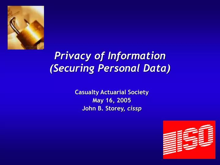 privacy of information securing personal data