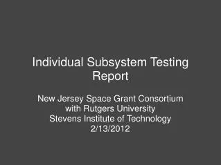 New Jersey Space Grant Consortium with Rutgers University Stevens Institute of Technology