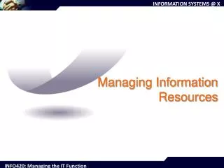 Managing Information Resources