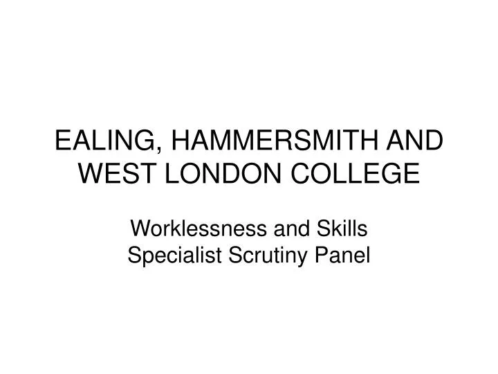ealing hammersmith and west london college