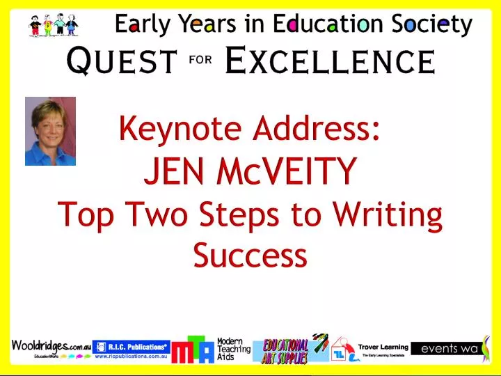 keynote address jen mcveity top two steps to writing success