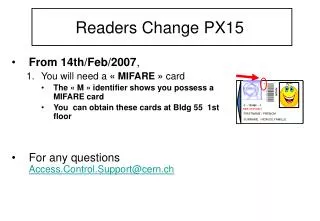 Readers Change PX15