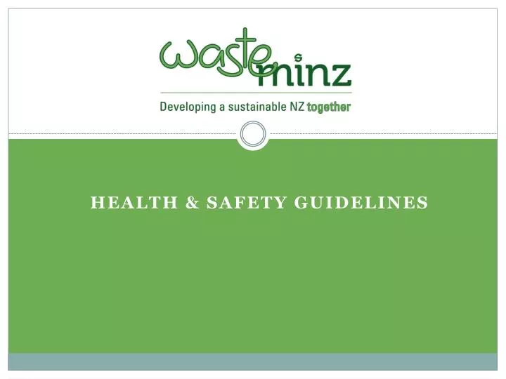 health safety guidelines
