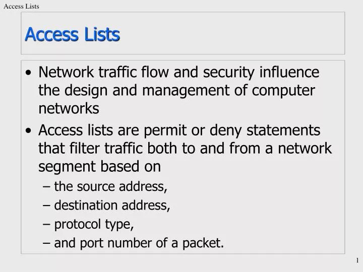 access lists