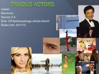 Famous actors