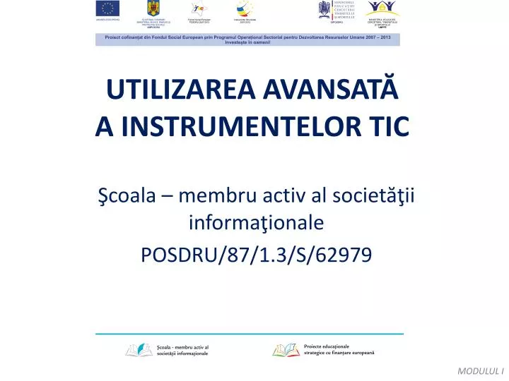 utilizarea avansat a instrumentelor tic