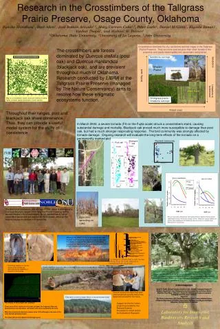 Research in the Crosstimbers of the Tallgrass Prairie Preserve, Osage County, Oklahoma
